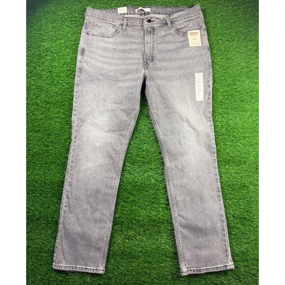 Levi Strauss Signature Slim Jeans Mens 40x30 Gray Denim Stretch Flex Comfort New - Picture 1 of 9